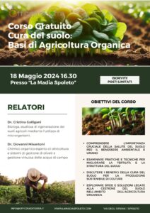 Corso gratuitoc cura del suolo: basi di agricoltura organica